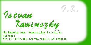 istvan kaminszky business card